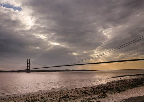 The Humber Bridge, near Hull, from which a 16-year-old girl fell.