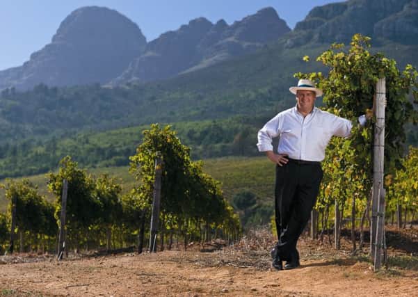 Idyllic setting: Wine maker Bruce Jack at Accolade Wines vineyards in South Africa.
