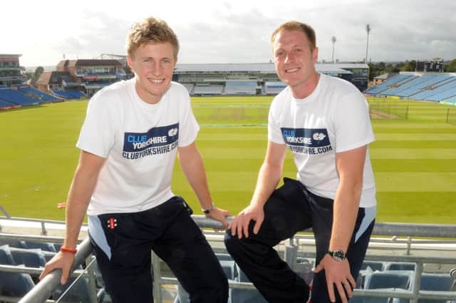 Yorkshire's Joe Root and Andrew Gale.