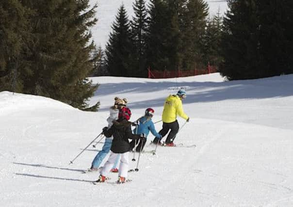 At Portes du Soleil, France Hannah and Millie perfect their skills with Tim Scott of LGS