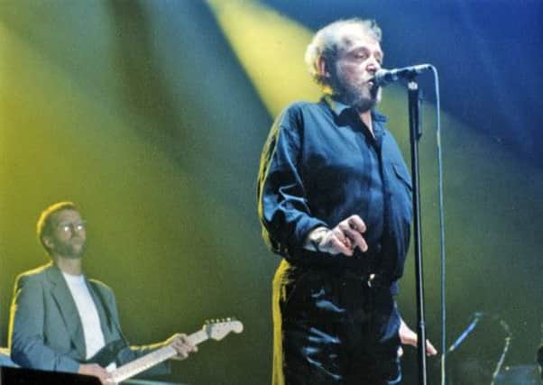 Joe Cocker and Eric Clapton at a Sheffield charity concert in 1993