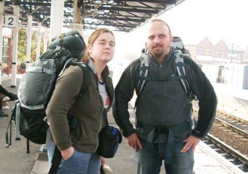 Andy Chaggar and Nova Mills at Goole Station when leaving for Hong Kong in 2004. Miss Mills was killed in the Boxing Day tsunami.