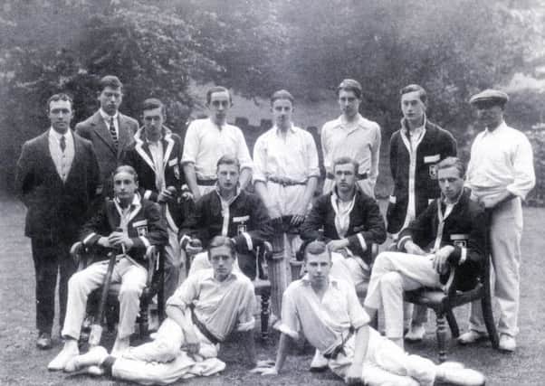 The King Edward VII school cricket team, from Sheffield, in 1913.