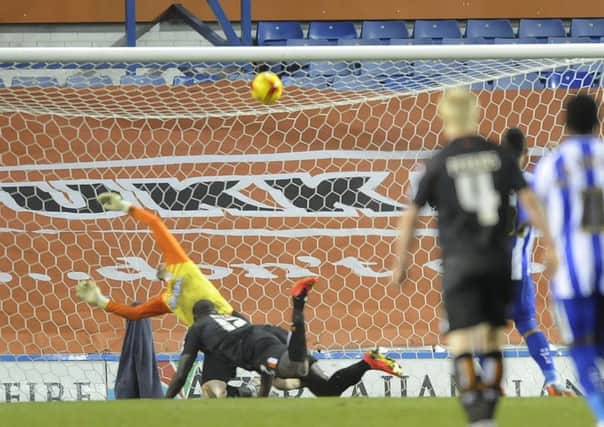 Match-winning save from Owls keeper Keiren Westwood from Blackpool's Ishmael Miller.