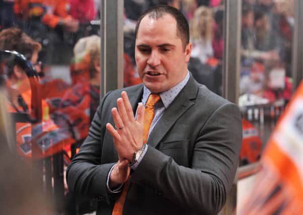 NO IMPRESSED: Sheffield Steelers' head coach Gerad Adams was unhappy with some of the calls at the National Ice Centre. Picture: Dean Woolley.