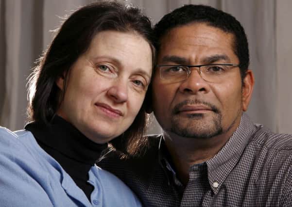 Debbie Purdy with her husband Omar Puente. PIC: Lorne Campbell/Guzelian
