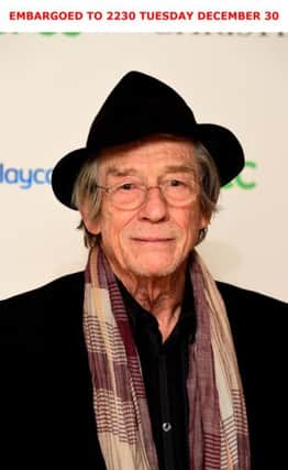 John Hurt, who has been awarded a Knighthood in the New Year Honours list.  Pic: Ian West/PA Wire