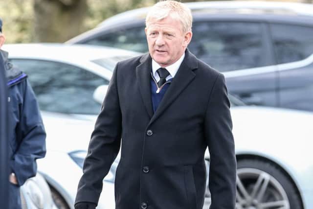 Gordon Strachan at the funeral of former Leeds United chairman Leslie Silver. PIC: Ross Parry