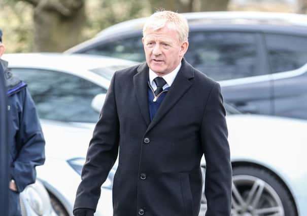 Gordon Strachan at the funeral of former Leeds United chairman Leslie Silver. PIC: Ross Parry