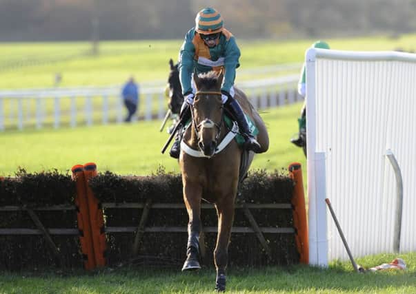 Cole Harden and Gavin Sheehan win the bet 365 Hurdle Race at Wetherby in November. Picture: John Giles/PA.