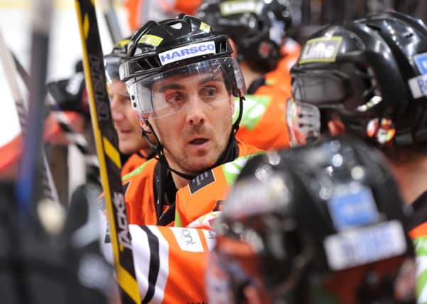 BACK IN THE GAME: Jeff Legue is happy to be back playing for Sheffield Steelers. Picture: Dean Woolley.