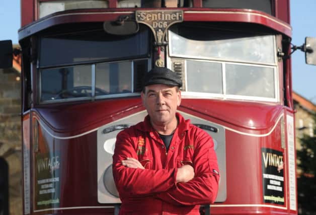 Whitby Steam Bus driver/owner Vernon Smith