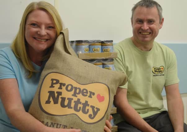 Stuart and Kathryn Franklin founders of Proper Nutty peanut better