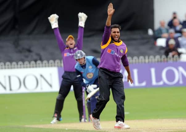 Yorkshire's Adil Rashid took two wickets for England Lions against Gauteng on Wednesday. Picture: Simon Hulme