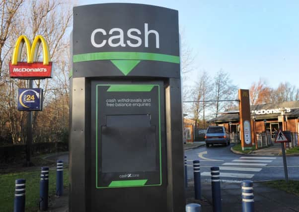 The cash machine targeted by thieves at at McDonald's in Butt Lane, Bramley, Leeds
