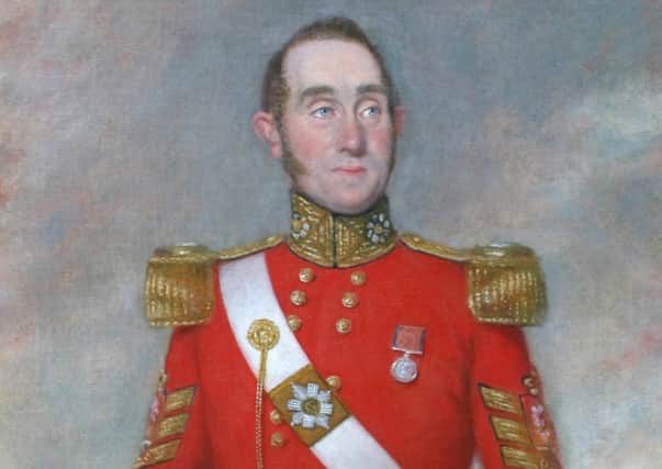 A painting of Matthew Clay, a Guardsman from the 3rd (Scots Fusilier) Foot Guards as an unprecedented hunt for up to a million Britons whose ancestors fought at Waterloo is being launched ahead of the 200th anniversary of the battle.
