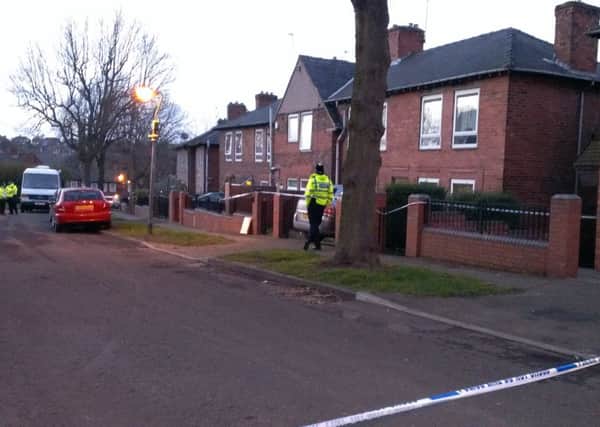 Scene of the alleged murder at The Oval, Firth Park, Sheffield