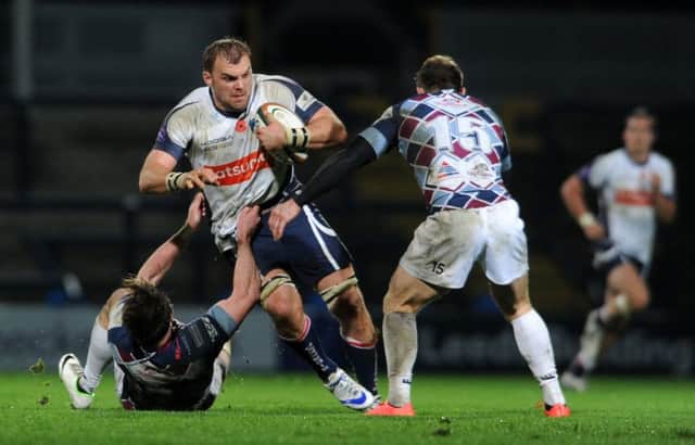 TRY: Jarad Williams scored Carnegie's third try in defeat at Bristol.  Picture: Bruce Rollinson.