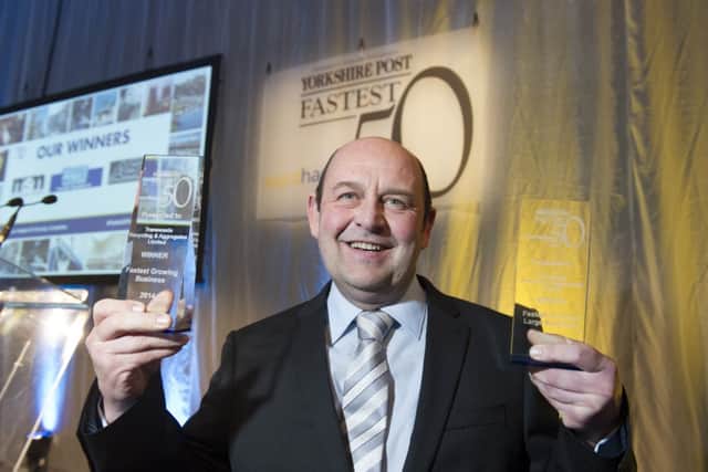 Chris Tute of Transwaste Recycling & Aggregates, which triumphed at 2014 Yorkshire Fastest 50 awards