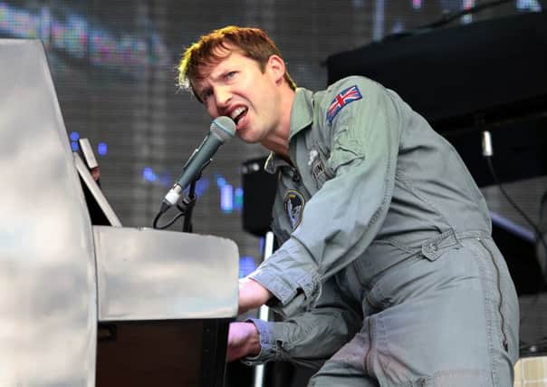 James Blunt performing at Doncaster Racecourse