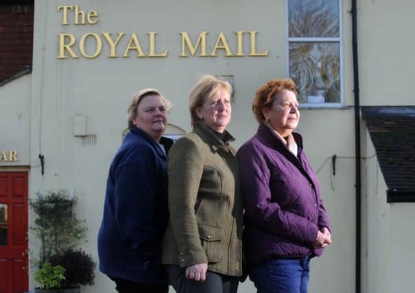Denise Hardy, Avril Russell and Margaret Wilson from Thorngumbald Parish Council, outside the East Yorkshire pub. Picture by Simon Hulme