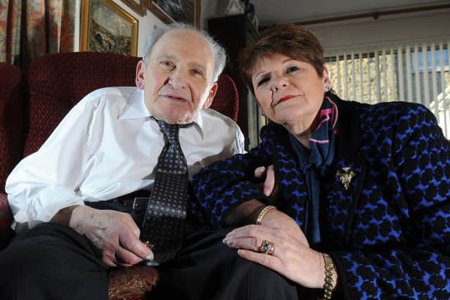 Eugene Black, 86, of Pool-In-Wharfedale near Leeds, with his daughter Lillian Black.