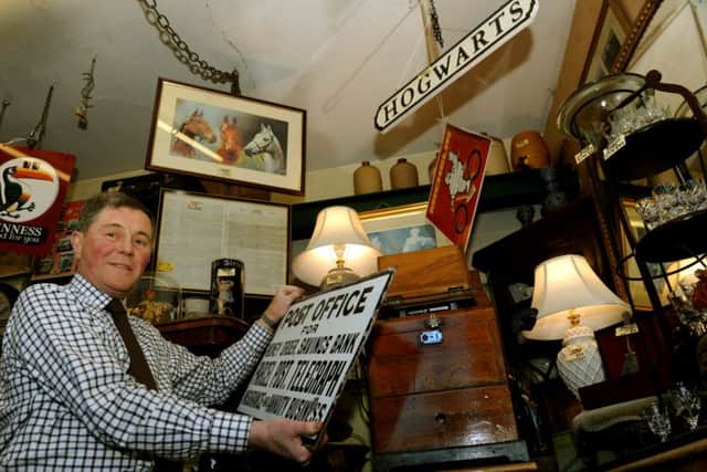 Antique dealer Robin Wetherill's shop in York