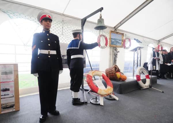 Flashback to last February, when cadets rang the bell from The Gaul, on the 40th anniversary of the sinking of the Hull trawler and the 25th Lost Trawlerman's Day at St Andrews Quay.