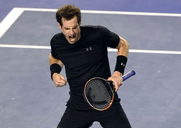 Andy Murray of Britain celebrates. Picture: AP/Andy Brownbill