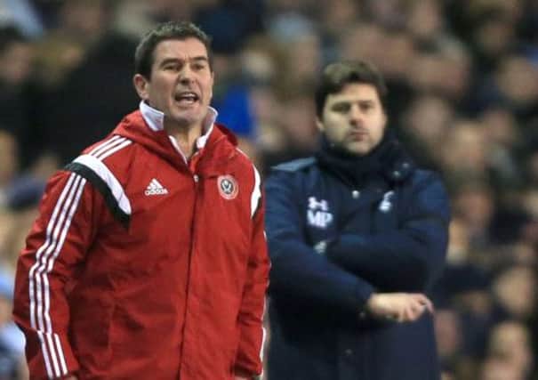 Sheffield United manager Nigel Clough on the touchline during the Capital One Cup Semi Final, First Leg at White Hart Lane, London.