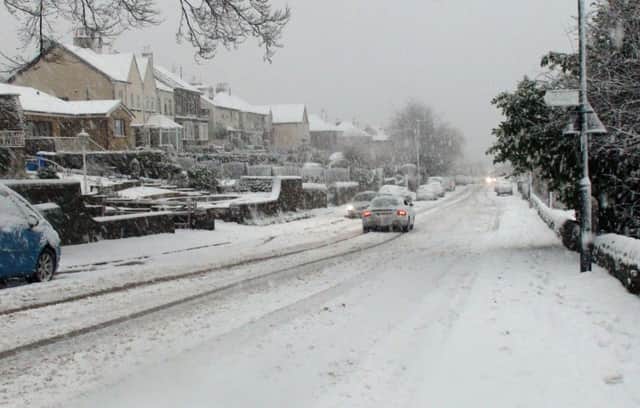 Heavy snow in the Loxley area of Sheffield today, as the country's "yo-yo" weather continues.  (PA Wire).