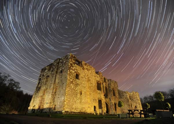 Star Trails over Barden Tower in Wharfedale. PIC: Bruce Rollinson