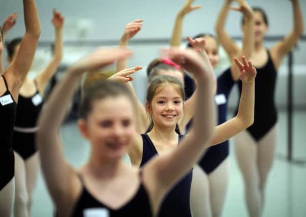 Young ballet stars at the Northern Ballet open day.