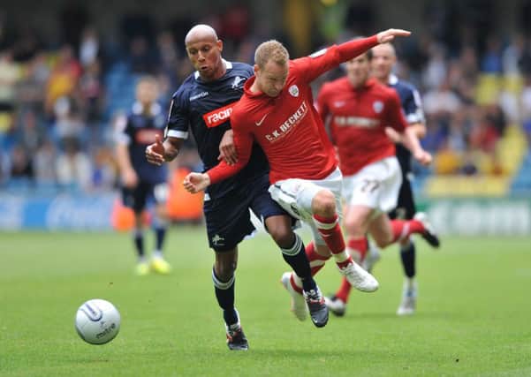 Matt Done in action for Sheffield United's South Yorkshire rivals Barnsley