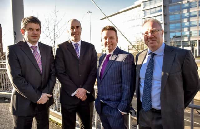 (L to R): Richard Moran, senior partner; Ryan Millmore, joint managing director; Roger Hutton, joint managing director; and Hugh Brown, finance director.
