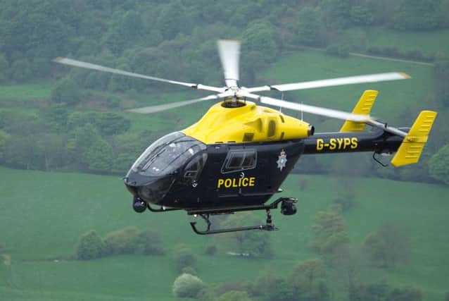 The South Yorkshire Police helicopter
