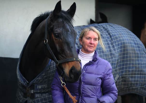 Sue Smith with racehorse Vintage Star. Picture: Jonathan Gawthorpe