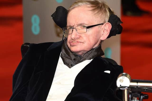 Stephen Hawking was among the celebrities at the EE British Academy Film Awards
