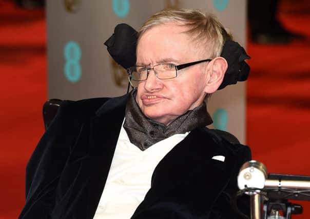 Stephen Hawking was among the celebrities at the EE British Academy Film Awards