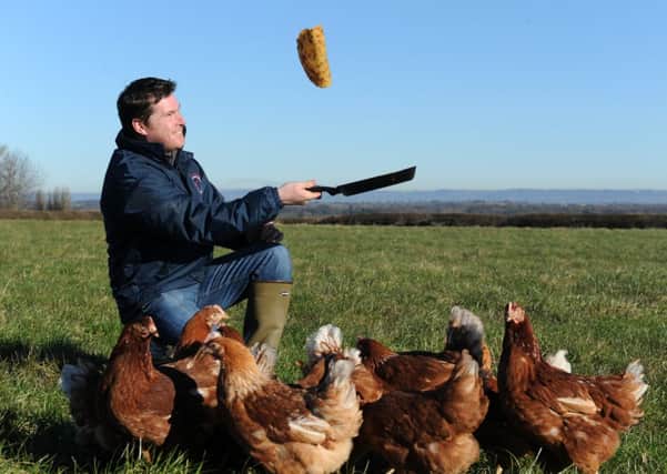 Ian Taylor prepares for Shrove Tuesday at Hambleton View Farm, Burton Leonard.