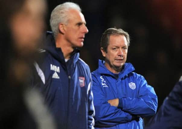 Sheffield Wednesday manager Stuart Gray watches as the Owls lost 2-1 to Mick McCarthys Ipswich on Tuesday night (Picture: Steve Ellis).