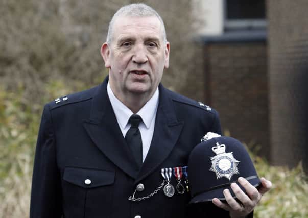PC Robert Brown, at Croydon Police station in south London, the country's longest serving officer is retiring after 47 years of service. PRESS ASSOCIATION Photo. Picture date: Friday February 13, 2015. See PA story POLICE  Officer. Photo credit should read: Steve Parsons/PA Wire