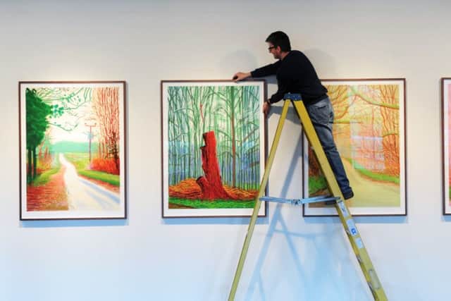 The new Hockney pictures on display at Salts Mill, Saltaire.   Pictures by Jonathan Gawthorpe.