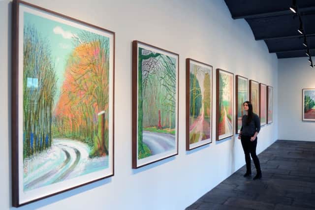 The new Hockney pictures on display at Salts Mill, Saltaire.   Pictures by Jonathan Gawthorpe.