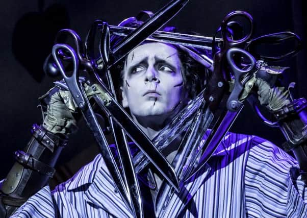 Dominic North stars as Edward Scissorhands. Picture: Johan Persson