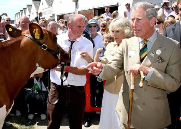The Prince of Wales and the Duchess of Cornwall during their visit to the 148th Great Yorkshire Show.  Pic: Gareth Copley/PA.