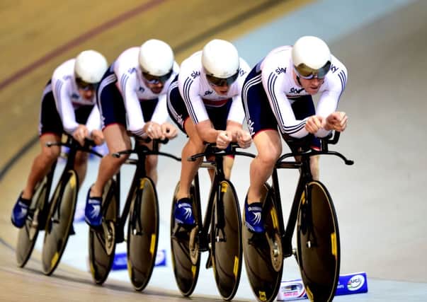 Yorkshire's Ed Clancy, right, led Great Britain to team pursit silver at the World Track Cycling Championships in France on Thursday night. Picture: Adam Davy/PA.