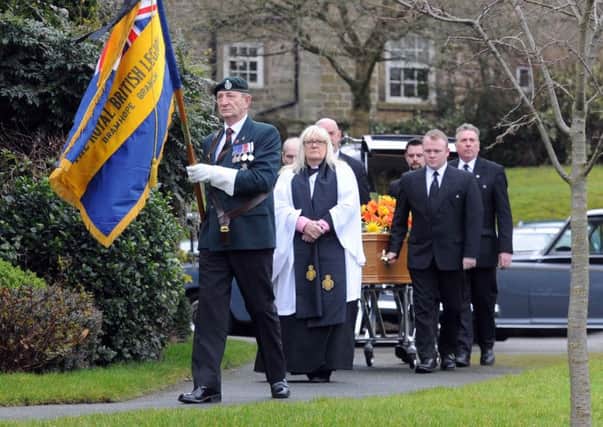 The funeral of Sir Gordon Linacre at St Giles Church, Bramhope, Leeds