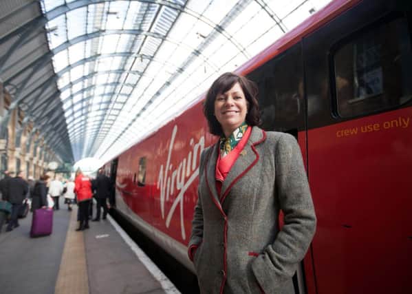 Rail minister Claire Perry launches the Virgin Trains East Coast service at King's Cross Station, London