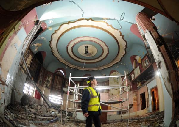 Inside the shell of Bradford's Odeon Cinema. Picture by Simon Hulme